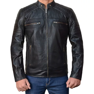 Experience unmatched style with our Cafe Racer lambskin leather jacket—crafted for the modern adventurer.