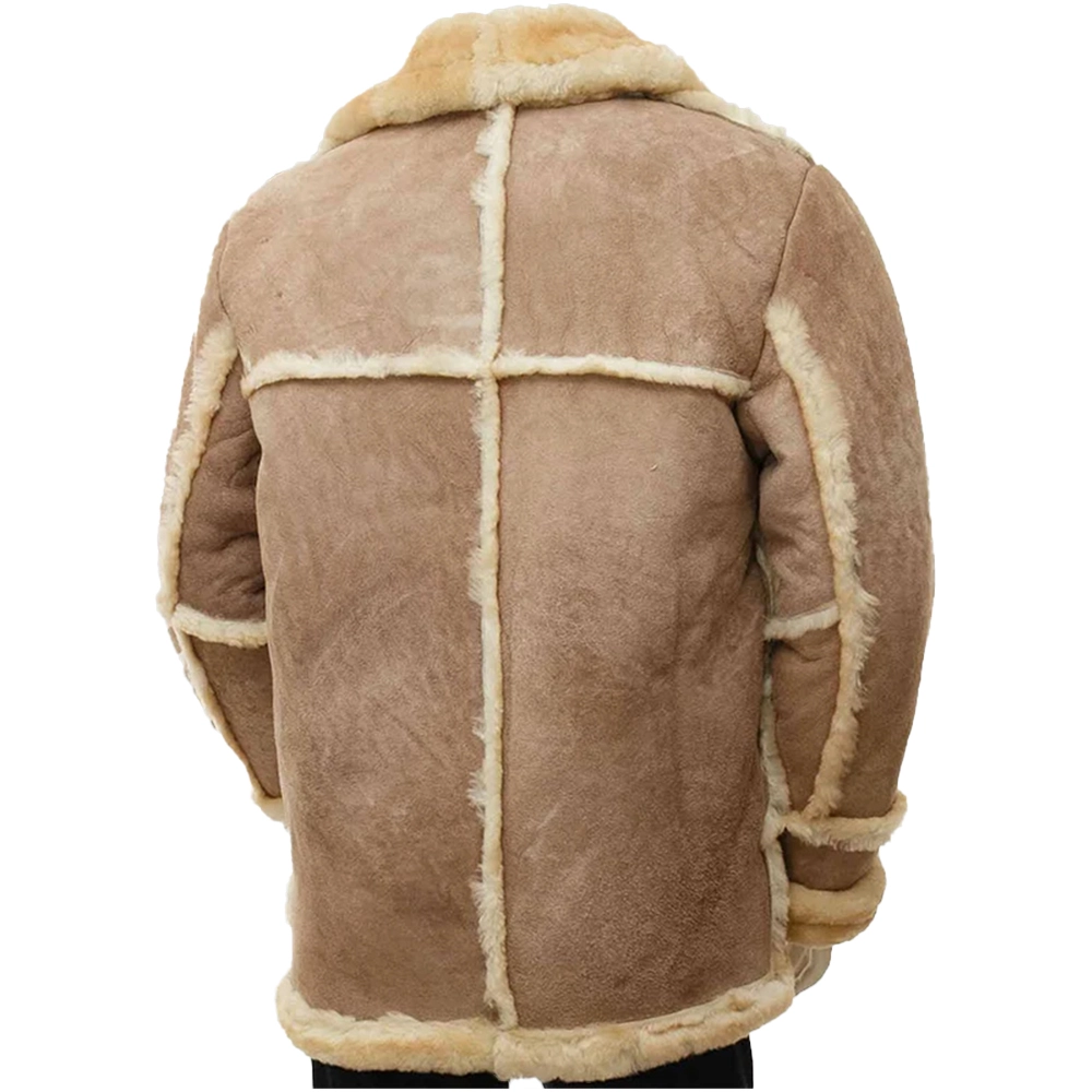 Stay warm and stylish with the men’s sheepskin leather coat